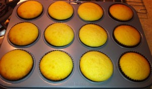 cách làm cupcake trà xanh - nướng bánh